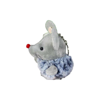 М'яка миша-брелок розмір 10 см X191_Gray-Gray