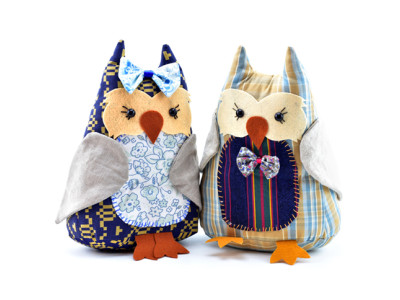 Мяка іграшка ручної роботи Сова "Сава" мяка іграшка ручної роботи