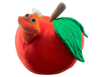 Мяка іграшка-подушка яблуко 45 см 0164_Red