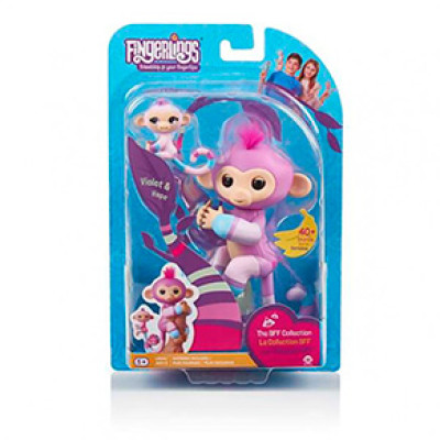 WowWE Fingerlings Гламурна ручна мавпочка Вайлет з міні-мавпочкою W3540/3543