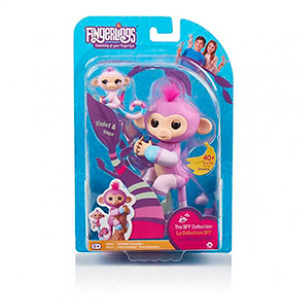 WowWE Fingerlings Гламурна ручна мавпочка Вайлет з міні-мавпочкою W3540/3543 WowWE Fingerlings Гламурна ручна мавпочка Вайлет з міні-мавпочкою W3540/3543