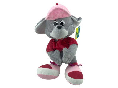 Мяка іграшка Миша Паша 30 см 0095_Pink-Red