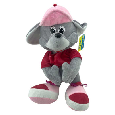 Мяка іграшка Миша Паша 30 см 0095_Pink-Red