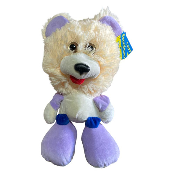 Мяка іграшка Коротишка ведмідь 30 см 0032_Cream-Violet