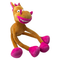 Мяка іграшка Кінь Мирон 35 см 0175_Orange-Pink