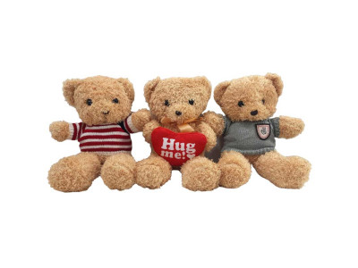 Ведмежа плюшеве в кофті 3види 25см