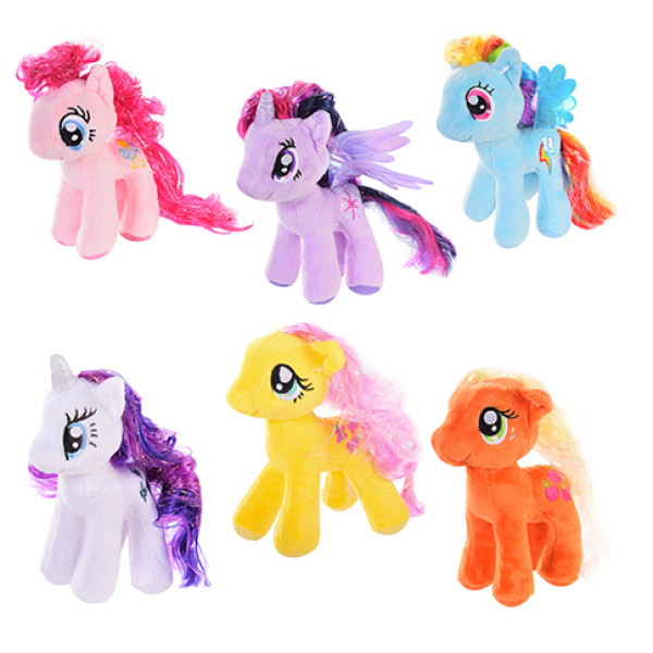 Мяка іграшка Поні 6 видів 18 см L45705