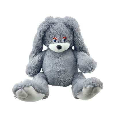 Мяка іграшка Зайка Сєня 70 см 0088_Gray