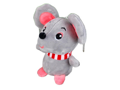 Мяка миша-брелок розмір 10 см X192_Gray
