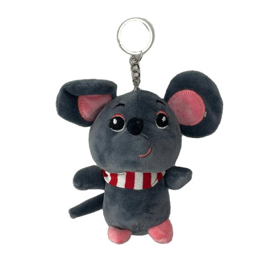 М'яка миша-брелок розмір 10 см X192_Dark-Gray