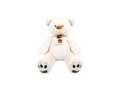 Мяка іграшка Ведмедик із шарфом білий 6547/85