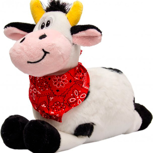 Корівка з хусткою 16 см чорно-біла 395063