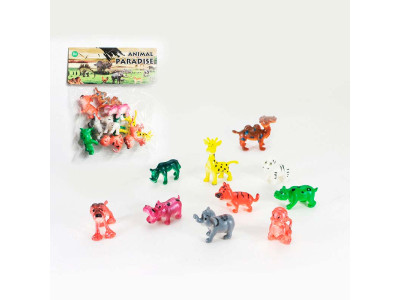 Тварини мультяшні дикі 10 фігурок в упаковці 303-61