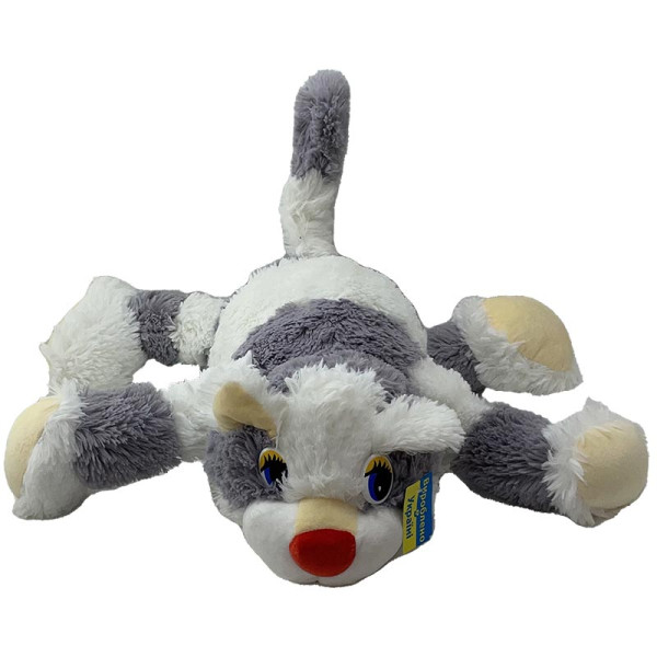 Мяка іграшка Кіт Матвій 50 см 0066_White-Gray Мяка іграшка Кіт Матвій 50 см 0066_White-Gray