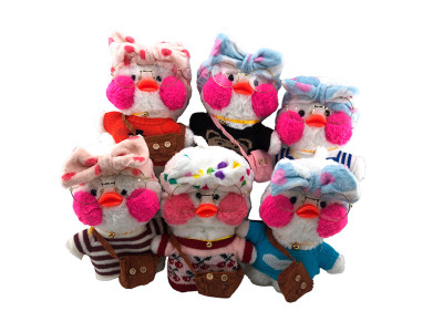 Мяка іграшка качка lalafanfan білий lalafanfan white