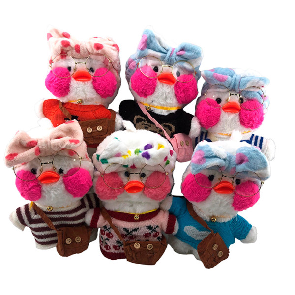 Мяка іграшка качка lalafanfan білий lalafanfan white