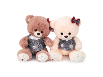 Мяка іграшка Ведмедик у сукні (2 кольори) 2877/33