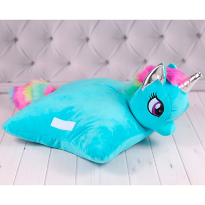 М'яка іграшка подушка конячка блакитна 00295-702 М'яка іграшка подушка конячка блакитна 00295-702