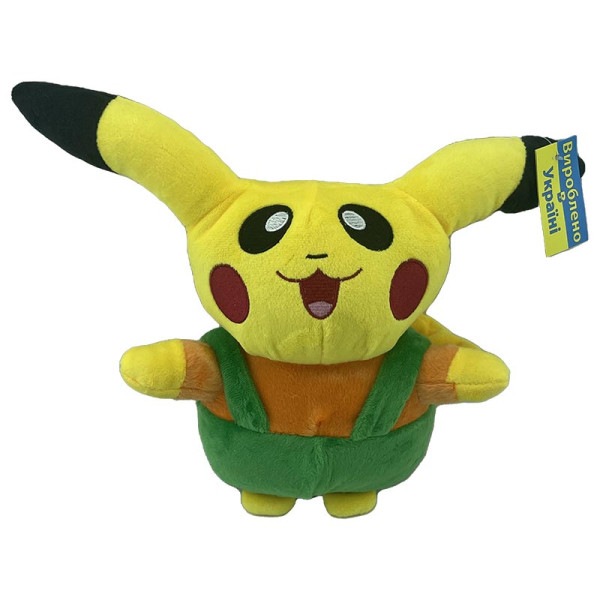 Мяка іграшка Пікачу 25 см 0280_Green-Orange