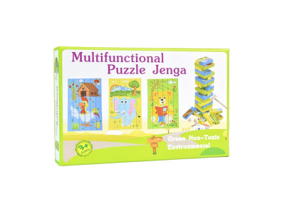 Деревяний дженга пазл Strateg Multifunctional Puzzle Jenga 30980