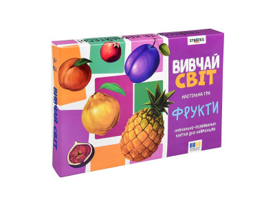 Настільна гра Stateg "Вивчай світ. Фрукти" українською мовою 30805 Настільна гра Stateg "Вивчай світ. Фрукти" українською мовою 30805