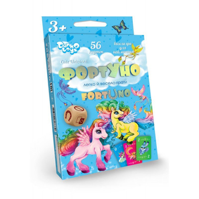 Настільна гра Danko Toys ""ФортУно Cute Unicorns" розвиваюча UF-04-01U