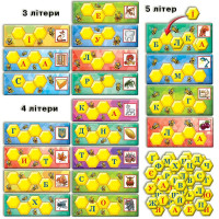 Дидактична гра на розвток мовлення і навичок читання "Склади слово з бджілк Ен.2609