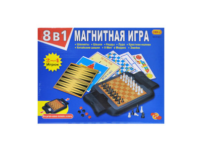 Шахмати магнітні 8в1 в коробці 81887 Шахмати магнітні 8в1 в коробці 81887