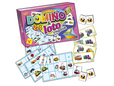 Гра "Дитяче англійське доміні та лото транспорт" МКС0220 Гра "Дитяче англійське доміні та лото транспорт" МКС0220
