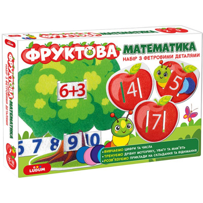 Розвивальна гра Ludum Фруктова математика 2 в 1 ME5032-15 Розвивальна гра Ludum Фруктова математика 2 в 1 ME5032-15