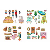 Гра Навчальна Умняшка "Ляльковий будиночок" з багаторазовими наклейками КП-003