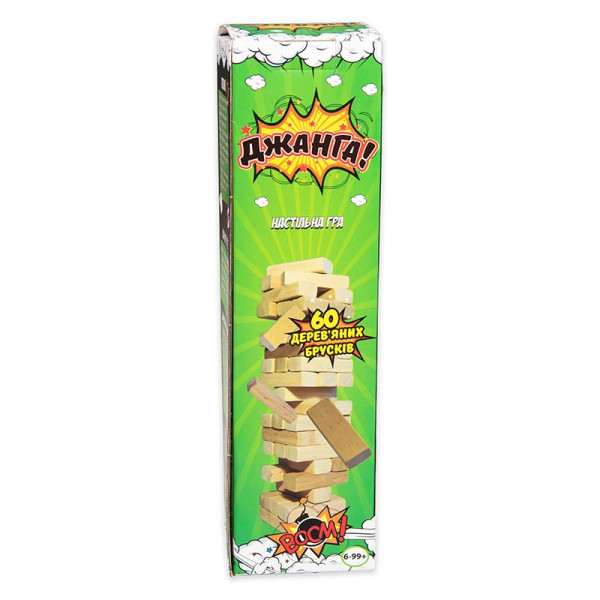 Настільна гра Джанга 60 брусків Strateg українською мовою 30771 Настільна гра Джанга 60 брусків Strateg українською мовою 30771