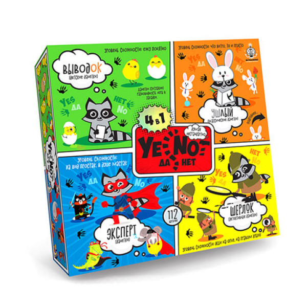 Карткова гра Danko Toys "YENOT ТакНі" 4в1 рос. YEN-02-01