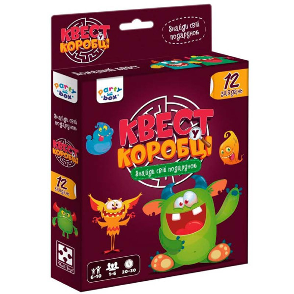 Настільна гра Vladi Toys Квест у коробці Монстри розважальна VT5902-02 Настільна гра Vladi Toys Квест у коробці Монстри розважальна VT5902-02
