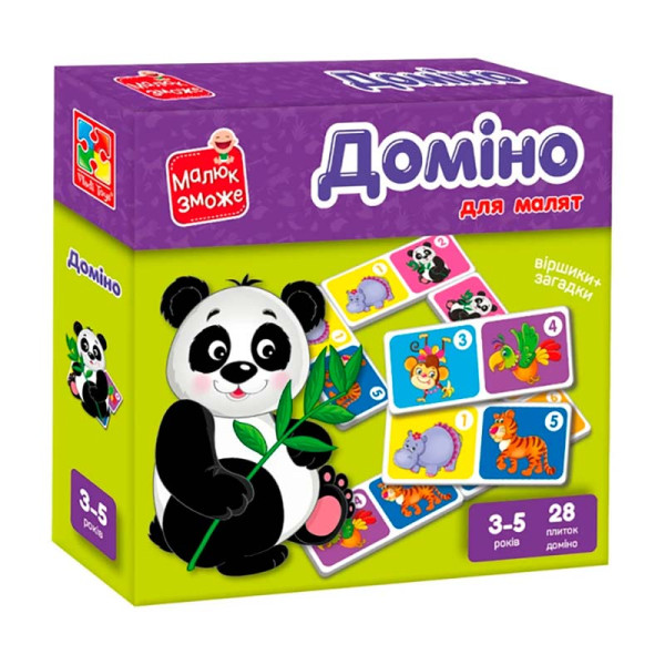 Настільна гра Vladi toys Доміно. "Зоопарк" VT2100-07 Настільна гра Vladi toys Доміно. "Зоопарк" VT2100-07