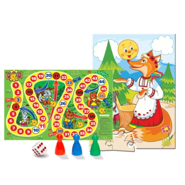 Гра 2 в 1 "Колобок" пазл+бродилка 4820121185334 Гра 2 в 1 "Колобок" пазл+бродилка 4820121185334