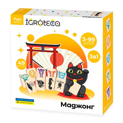 Настльна гра "Дитячий маджонг" 49 деталей з дерева 900552