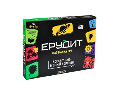 Настільна гра "Ерудит" в кор-ці 38-29-4см 30451 Стратег 30451 Настільна гра "Ерудит" в кор-ці 38-29-4см 30451 Стратег 30451