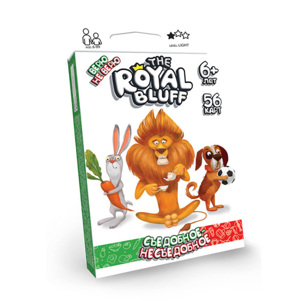 Карткова гра Danko Toys "The ROYAL BLUFF" їстівне неїстівне" на рос.мові RBL-02-01