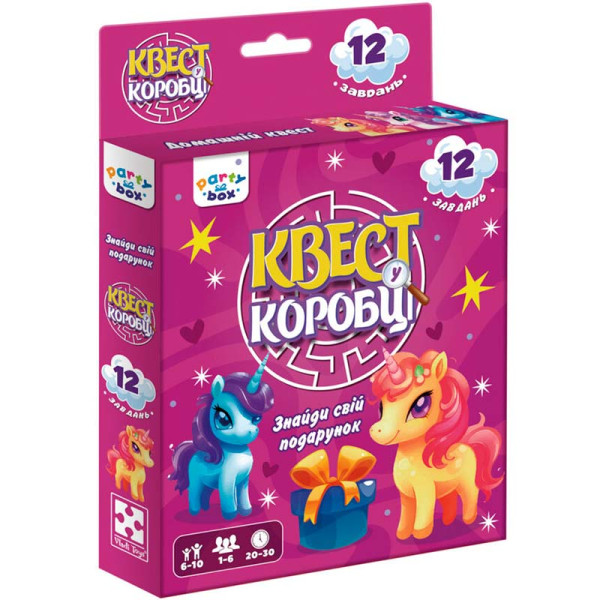 Настільна гра Vladi toys "Квест у коробці. Єдиноріжки" розважальна VT5902-01