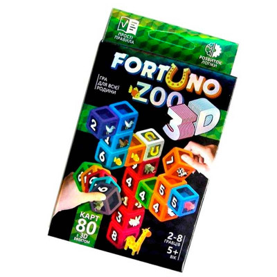 Настільна гра Danko Toys "Fortuno ZOO 3D" розвиваюча G-F3D-02-01U
