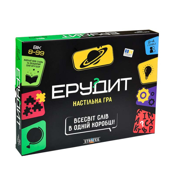 Настільна гра "Ерудит" в кор-ці 38-29-4см 30451 Стратег 30451 Настільна гра "Ерудит" в кор-ці 38-29-4см 30451 Стратег 30451