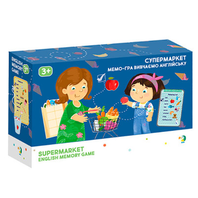 Карткова Мемо гра вивчаємо англійську "Супермаркет" 300147 Карткова Мемо гра вивчаємо англійську "Супермаркет" 300147