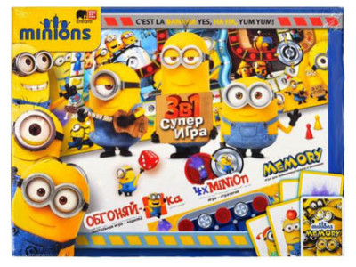 Гра настільна БОЛ "Minion" 3 в 1 Enfant 5671