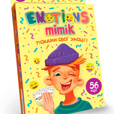 Карткова гра "Emotions Mimik" (емоції та міміка) на укр.мові EM-01-01U