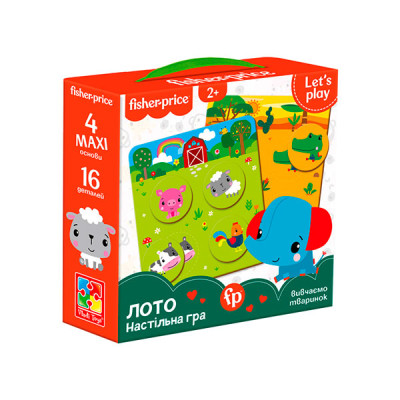 Настільна гра Vladi Toys Лото. Вивчаємо тваринок розважальна VT2910-01