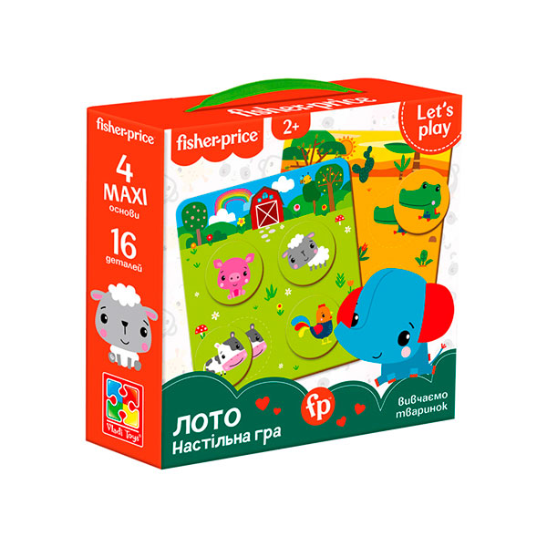Настільна гра Vladi Toys Лото. Вивчаємо тваринок розважальна VT2910-01