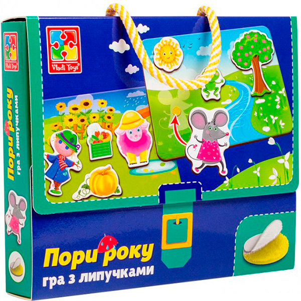Гра з липучками Vladi Toys "Яка пора року" розвиваюча VT1302-25 Гра з липучками Vladi Toys "Яка пора року" розвиваюча VT1302-25