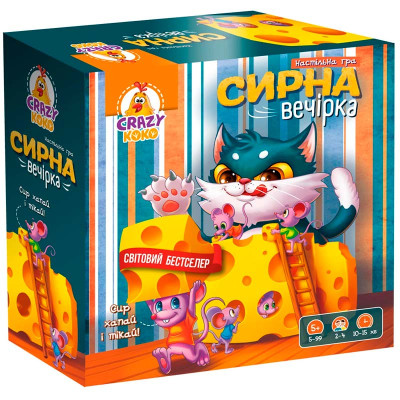 Гра настільна Vladi Toys розважальна. Сирна вечірка VT8055-38