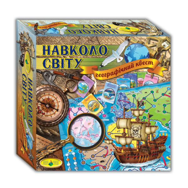 Гра настільна Гра "Навколо світу" географічна навчальна Ен.2258